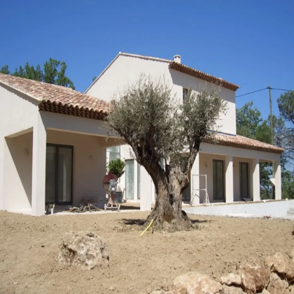 Villa avec olivier